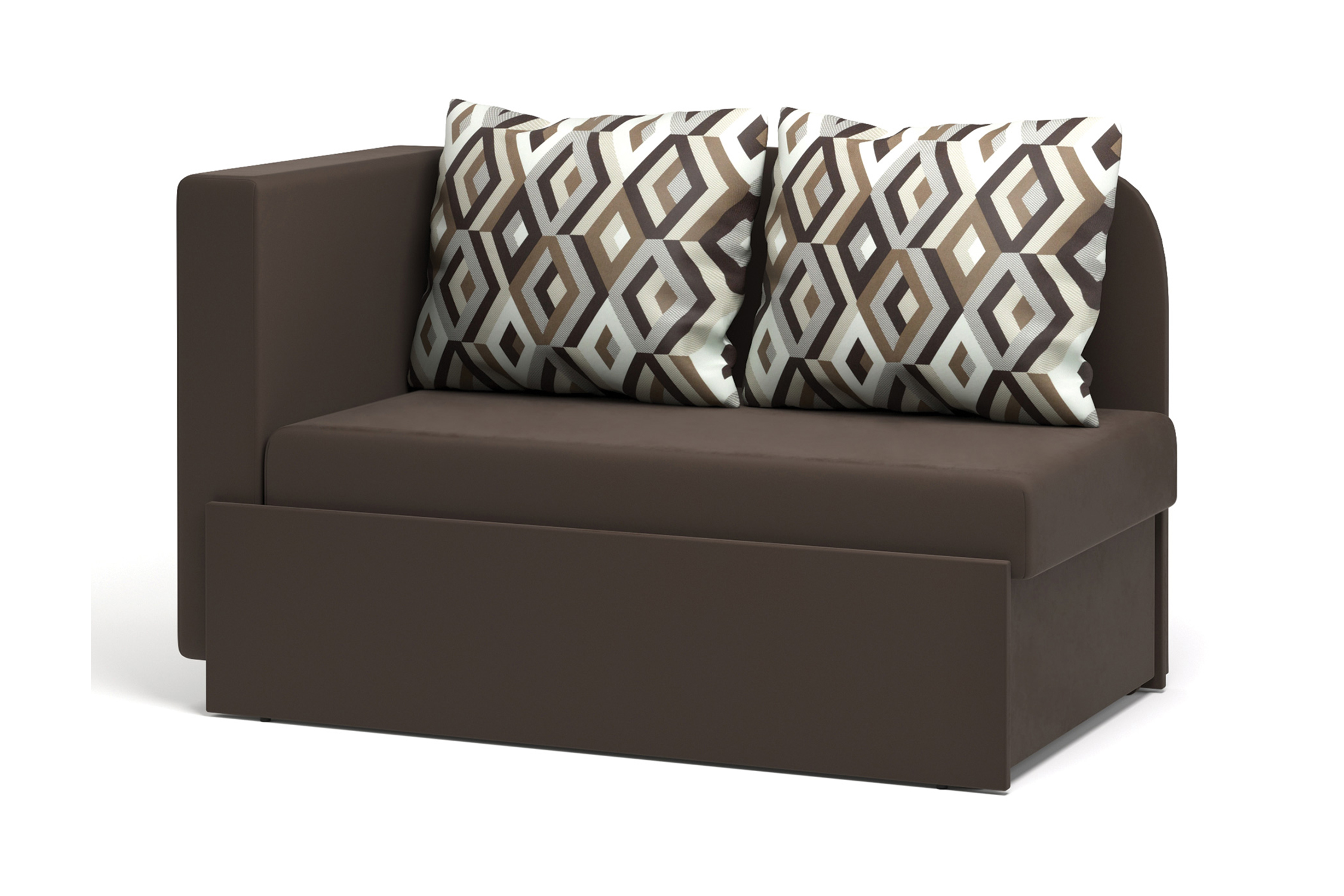 Кушетка еврософа Кларис коричневая