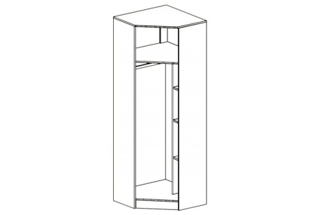 Шкаф Угловой Каролина-7 МДФ/Разные Цвета (0,85*2,12*0,85)