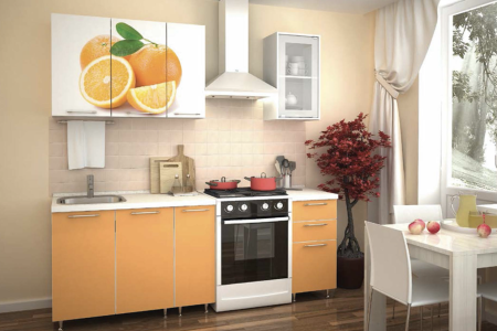 Кухонный Гарнитур Апельсин/Оранж 1500 мм