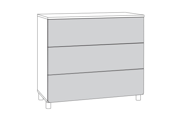 Комод Эйп 13.322 белый шагрень / дуб белый