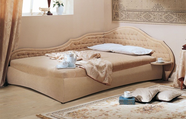 Кровать Тахта Угловая Моника с Ящиком для Хранения и Матрасом/Разные Цвета и Размеры 900/1200/1400/1600 мм