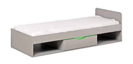 Кровать с Ящиками Неаполь Серый